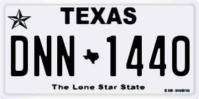 TX license plate DNN1440