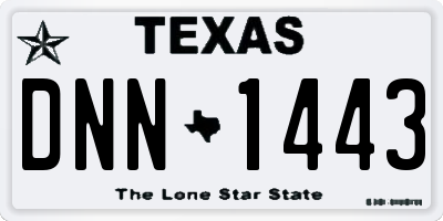 TX license plate DNN1443