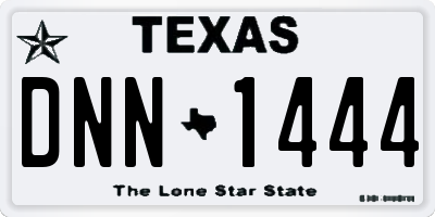 TX license plate DNN1444