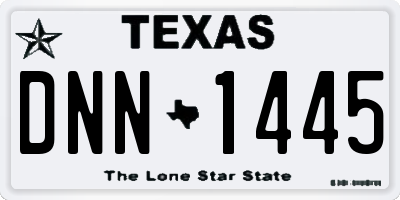 TX license plate DNN1445