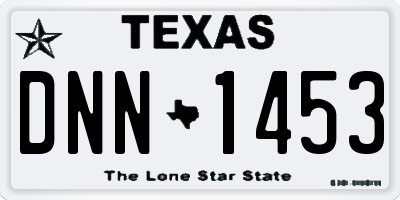 TX license plate DNN1453