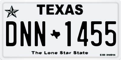 TX license plate DNN1455
