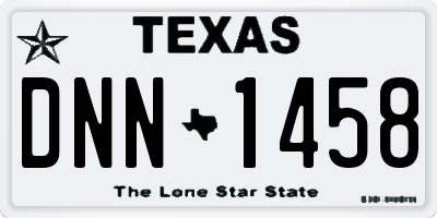 TX license plate DNN1458