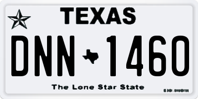 TX license plate DNN1460