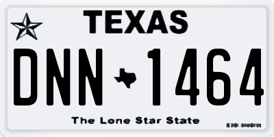 TX license plate DNN1464