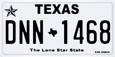 TX license plate DNN1468