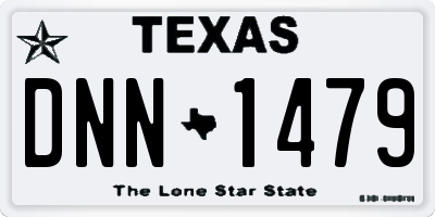 TX license plate DNN1479