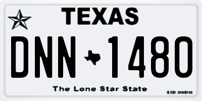 TX license plate DNN1480