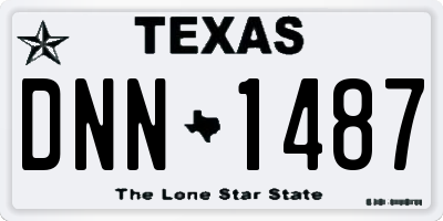 TX license plate DNN1487