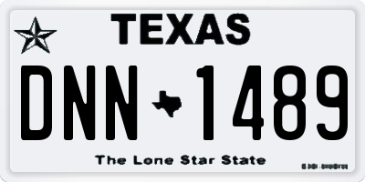 TX license plate DNN1489