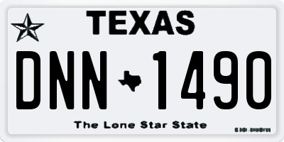 TX license plate DNN1490