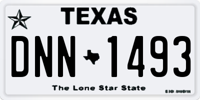 TX license plate DNN1493