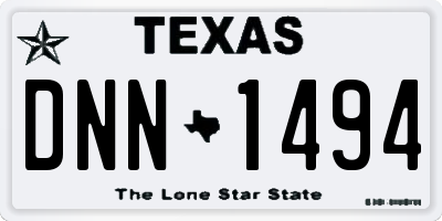 TX license plate DNN1494
