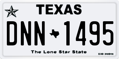 TX license plate DNN1495