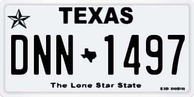 TX license plate DNN1497