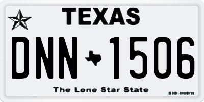 TX license plate DNN1506