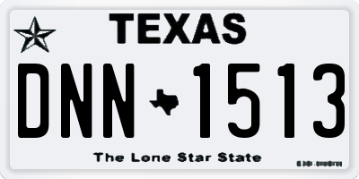 TX license plate DNN1513