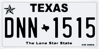 TX license plate DNN1515