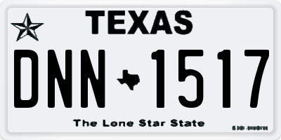 TX license plate DNN1517