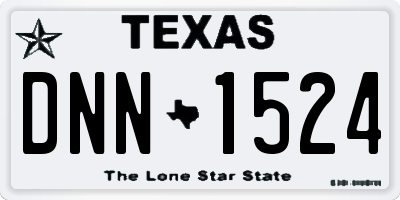 TX license plate DNN1524