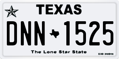 TX license plate DNN1525