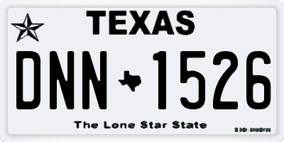 TX license plate DNN1526