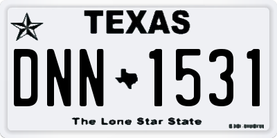 TX license plate DNN1531