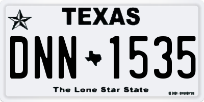 TX license plate DNN1535