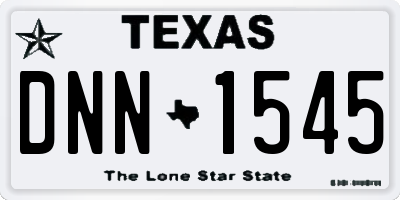 TX license plate DNN1545