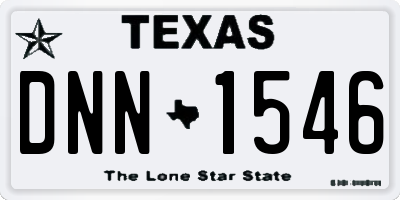 TX license plate DNN1546