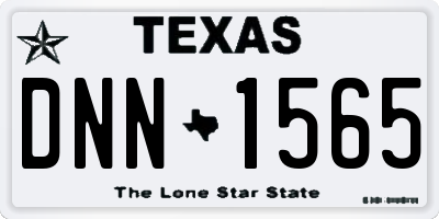 TX license plate DNN1565