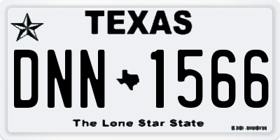TX license plate DNN1566
