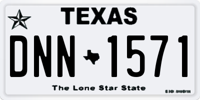 TX license plate DNN1571