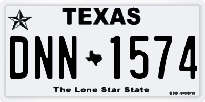 TX license plate DNN1574