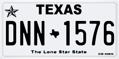 TX license plate DNN1576