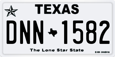 TX license plate DNN1582