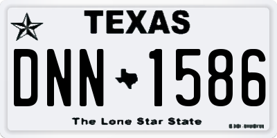 TX license plate DNN1586