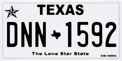 TX license plate DNN1592
