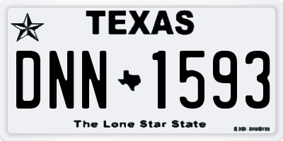 TX license plate DNN1593