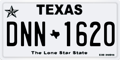 TX license plate DNN1620