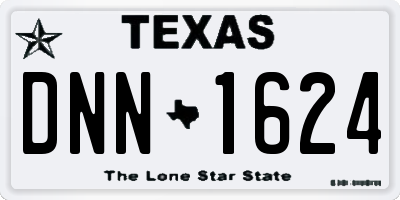 TX license plate DNN1624
