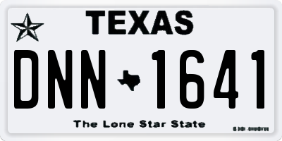 TX license plate DNN1641