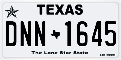 TX license plate DNN1645