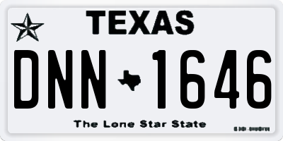 TX license plate DNN1646