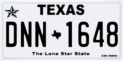 TX license plate DNN1648