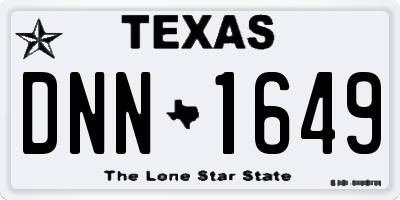 TX license plate DNN1649