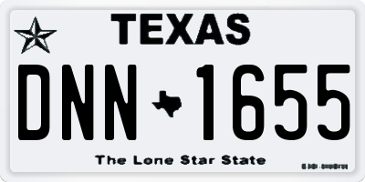 TX license plate DNN1655
