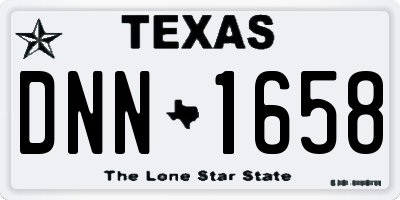 TX license plate DNN1658