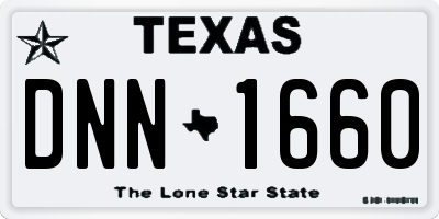 TX license plate DNN1660
