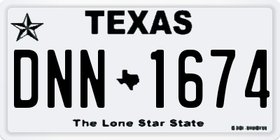 TX license plate DNN1674